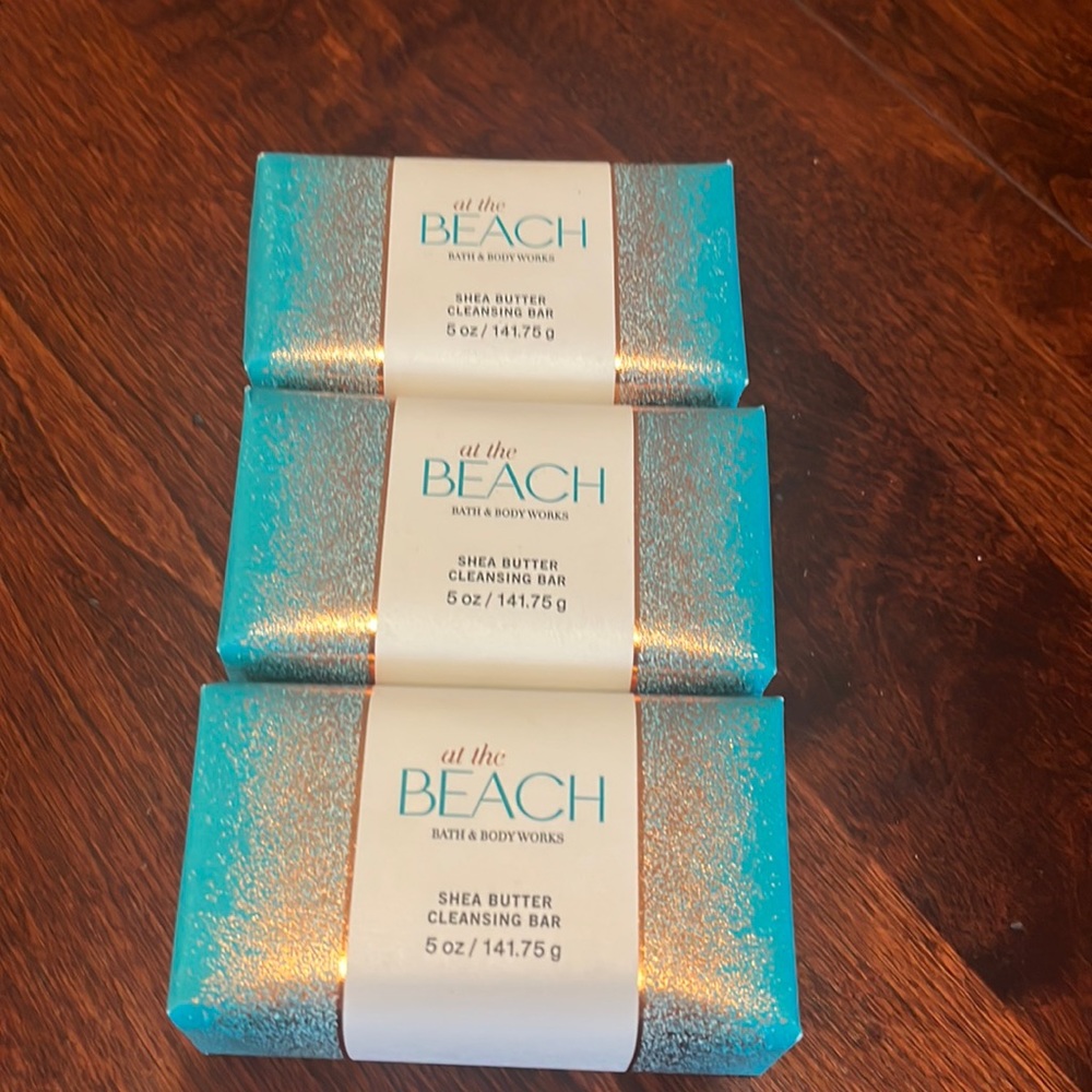 Bundle of three Shea butter cleansing bars at the beach bath and Bodyworks